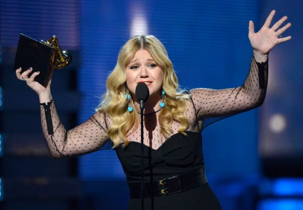 The 55th Annual GRAMMY Awards - Show Singer Kelly Clarkson accepts Best Pop Vocal Album award for "Stronger" onstage at the 55th Annual GRAMMY Awards