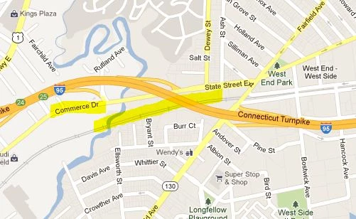 Area of Connecticut Train Derailment Area of Connecticut Train Derailment