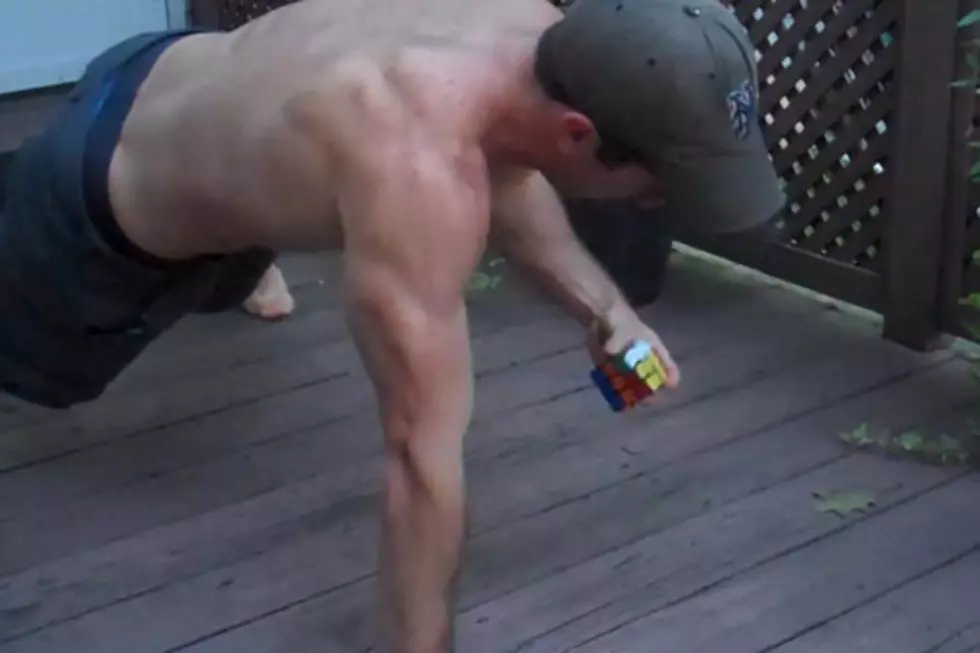 Shirtless Rubik’s Cube One-Arm-Push-Up Guy — Hunk of the Day