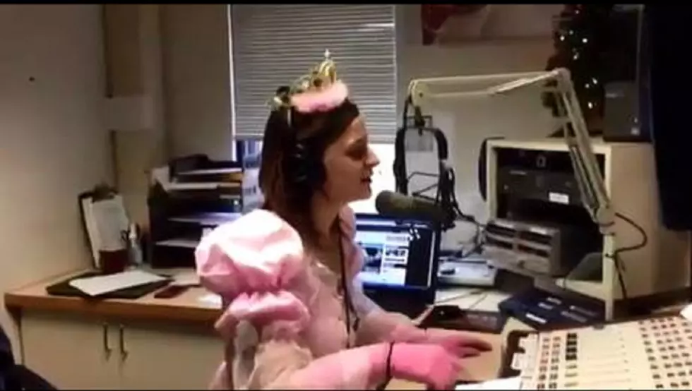 Naomi Lynn Dressed Like a Princess, Talking On-Air